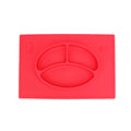 Baby Kids Children Tableware Meal Dinner Plates Dinnerware Integrated Sub-grid Silicone Food Dishes Plate Non-slip Placemat