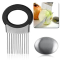 Kitchen Accessories Easy Onion Holder Slicer Vegetable Fruit Tomato Cutter Stainless Steel Home Kitchen Cooking Tools