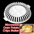 DIY Low Calories Microwave Oven Baked Potato Chips Grill Fat Free Potato Chips Maker Baking & Pastry Tools Kitchen Accessories