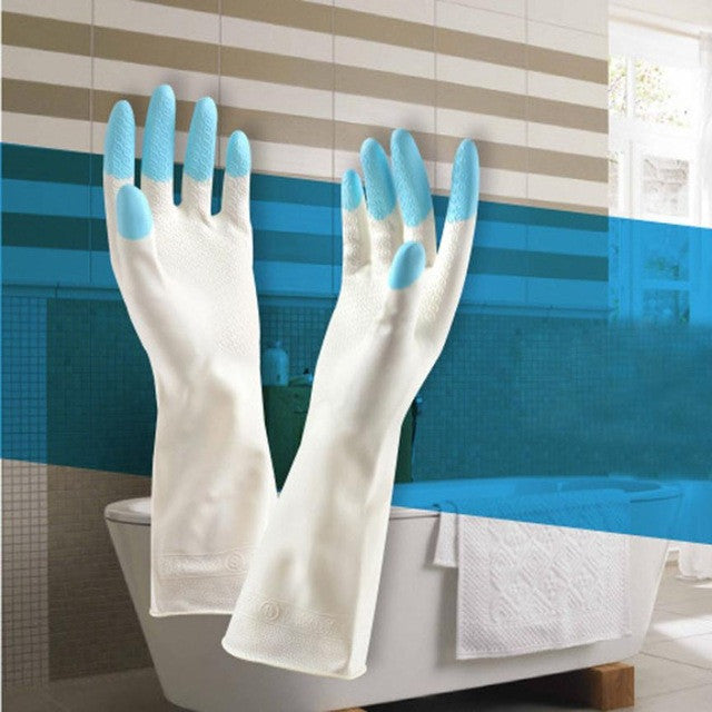 2016 Long Sleeve latex Kitchen Wash Dishes Dishwashing Gloves House Cleaning Free Shipping