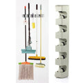 Kitchen Organizer Wall Mounted 5 Position Kitchen Shelf Storage Holder for Mop Brush Broom Mops Hanger Organizer Tool